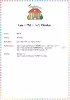 Vorschau - Arbeitsblätter - Märchen: Lese-Mal-Heft (Leseverständnis) - Deutsch - Kl. 2/3 - Seite 1