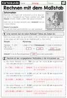 Vorschau - Arbeitsblätter - KARTENKUNDE - Rechnen mit dem Maßstab (2 Arbeitsblätter) - Seite 3