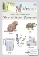 Vorschau - selbst erstellte Cliparts/Grafiken - Clipart-Paket Rechtschreibung: Wörter mit langem i (Ausnahmen) - Deckblatt