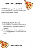 anteprima - Materiale di supporto/inclusione - GIOCO PREPARA LA PIZZA - ASSOCIAZIONE NUMERO QUANTITA' - Pagina 1