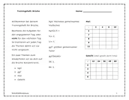 Vorschau - Arbeitsblätter - Brüche tägliches Arbeitsheft - Seite 2