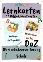 Vorschau - Merkblätter - Wortschatzerweiterung - Lernkarten - Schule - Deckblatt