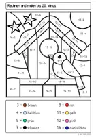 Vorschau - Arbeitsblätter - Rechenmalblätter Winter - Plus & Minus (ZR 20) Klasse 1 - Seite 3