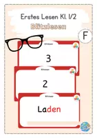 Vorschau - Präsentationen/Tafelbilder - Klasse 1 - Blitzlesen Präsentation Buchstabe: F - Deckblatt