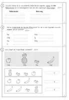 Vorschau - Test - Lernzielkontrolle - Gewichte (g, kg, t) - Seite 3