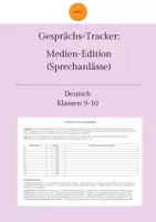 Vorschau - Arbeitsblätter - Gesprächs-Tracker: Medien-Edition - Deckblatt