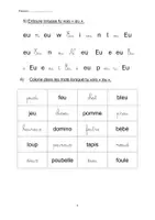 Aperçu - Feuilles d'exercices - Français exercices sur le son eu - Page 2
