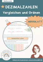 Vorschau - Merkblätter - Merkblatt: Dezimalzahlen vergleichen und ordnen - Deckblatt
