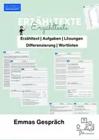 Vorschau - Arbeitsblätter - Kurzgeschichte – Emmas Gespräch (Vorstellungsgespräch) - Deckblatt
