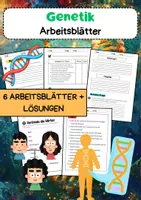 Vorschau - Arbeitsblätter - Genetik Arbeitsblätter – Vererbung, DNA, Chromosomen - Deckblatt