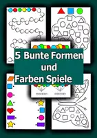 Vorschau - Arbeitsblätter - Farben und Formen spielerisch lernen – 5 Arbeitsblätter - Deckblatt