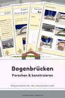 Vorschau - Arbeitsblätter - Brückenbau im Sachunterricht: Bogenbrücke verstehen & selbst bauen (Experimente inkl.) - Deckblatt