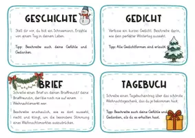 Vorschau - Stundenentwürfe - Kreative Schreibanlässe zum Thema Winter, Weihnachten und Silvester - Seite 1
