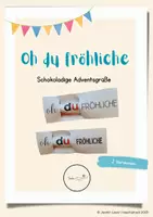 Vorschau - Mal- und Bastelvorlagen - Adventsgruß Schokoriegel Wertschätzung Danke für Kolleg*innen - Deckblatt