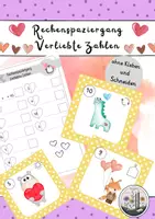 Vorschau - Spiele - Rechenspaziergang Verliebte Zahlen Mathe Klasse 1 - Deckblatt