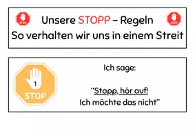 Vorschau - Poster - Stopp Regel Visualisierung - Verhalten in Streit und Konflikten - Seite 1