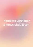 Vorschau - Stundenentwürfe - Konflikte verstehen & konstruktiv lösen - Deckblatt