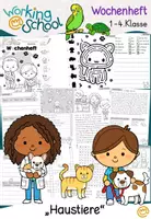 Vorschau - Arbeitsblätter - Haustiere - Deckblatt