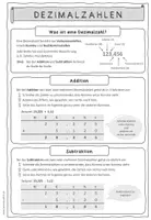 Vorschau - Merkblätter - Merkblatt: Dezimalzahlen - Addition und Subtraktion - Seite 2