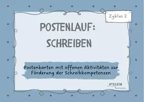 Vorschau - Stationenlernen - Kartenset Postenlauf Schreiben Zyklus 2 - Deckblatt
