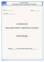 Vorschau - Arbeitsblätter - Lernzielkontrolle Sachtexte – Warum guter Schlaf wichtig ist - Seite 1