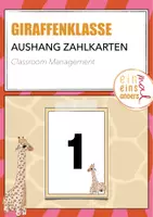 Vorschau - Poster - Giraffenklasse – Zahlkarten (1-20) - Deckblatt