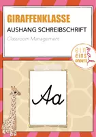 Vorschau - Poster - Giraffenklasse – Aushang Schreibschrift - Deckblatt