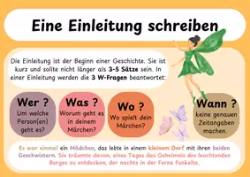 Vorschau - Stundenentwürfe - Wir schreiben ein eigenes Märchen - Deckblatt