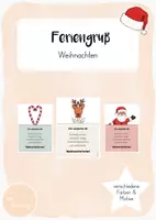 Vorschau - Mal- und Bastelvorlagen - Feriengruß: Weihnachten (Grußkärtchen) - Deckblatt
