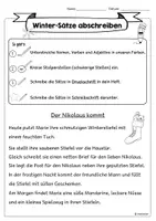 Vorschau - Arbeitsblätter - Sätze abschreiben Winter/Weihnachten | Übungen am Text - Seite 3