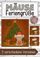 Vorschau - Anderer Materialtyp - Mäuseklasse Feriengrüße Weihnachten - Deckblatt