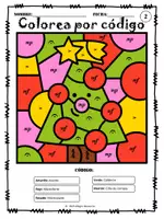 Vista previa - Hojas de trabajo - Navidad - Colorea por código - Símbolos musicales - página 3
