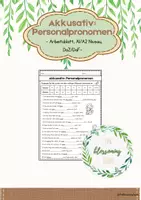 Vorschau - Arbeitsblätter - Akkusativ Personalpronomen/DaZ & DaF/ A1-A2 - Deckblatt