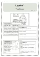 Vorschau - Arbeitsblätter - Leseheft Traditionen - Deckblatt