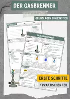 Vorschau - Arbeitsblätter - Einführung (Naturwissenschaften) - Der Gasbrenner - Deckblatt