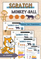 Vorschau - Unterrichtsreihen - Scratch | Einfach programmieren lernen | Spielanleitung | Monkey-Ball - Deckblatt