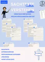 Vorschau - Arbeitsblätter - Sachtext – Wege nach der Schule: Welche Möglichkeiten gibt es? - Deckblatt
