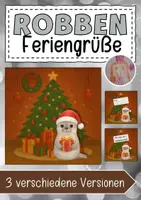 Vorschau - Anderer Materialtyp - Robbenklasse Feriengrüße Weihnachten - Deckblatt
