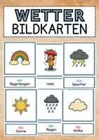 Vorschau - Fördermaterial/Inklusion - WETTER (Bild- und Wortkarten DAF/DAZ) - Deckblatt