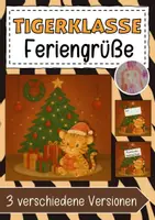 Vorschau - Anderer Materialtyp - Tigerklasse Feriengrüße Weihnachten - Deckblatt