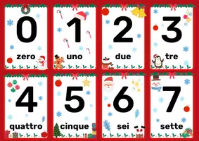 anteprima - Esercizi - Flash Card Natalizie con i Numeri fino a 20🎄 - Pagina 1