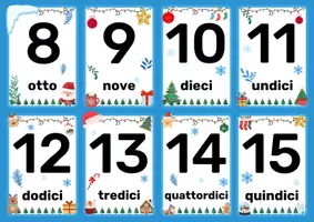 anteprima - Esercizi - Flash Card Natalizie con i Numeri fino a 20🎄 - Pagina di copertina