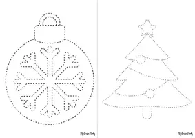 Aperçu - Feuilles d'exercices - 13- Poinçonnage de Noël - Page 1