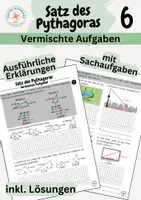 Vorschau - Arbeitsblätter - Satz des Pythagoras: vermischte Aufgaben - Deckblatt
