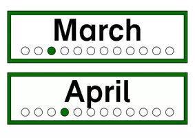 Vorschau - Präsentationen/Tafelbilder - Wortkarten "Months" (Englisch) - Seite 2