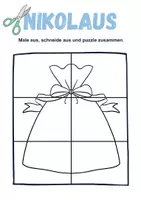Vorschau - Arbeitsblätter - Schneiden • Puzzeln • Anmalen: Thema Nikolaus (basteln) - Seite 3