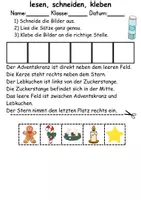 Vorschau - Arbeitsblätter - Nikolaus Leserätsel - Lesen • schneiden • kleben - DaZ/DaF / Deutsch / Sachunterricht - Seite 3