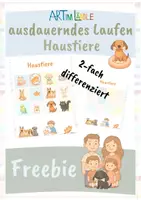 Vorschau - Stundenentwürfe - Merklauf Haustiere – Bewegungsspiel zur Förderung von Merkfähigkeit, Orientierung & Teamarbeit - Deckblatt