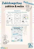 Vorschau - Stundenentwürfe - Freebie: Halloween-Zuhörspaß: Ausmalen, Anweisungen umsetzen & Konzentration trainieren! - Seite 1