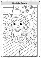 Vorschau - Arbeitsblätter - Kunst 2 & 3 Neujahr 2026 Pop Art Silvester Glücksbringer - Seite 3